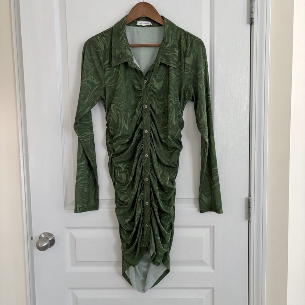 Good American Pesto Swirl Bodycon Mini Dress Sz 3 Large - Picture 9 of 9